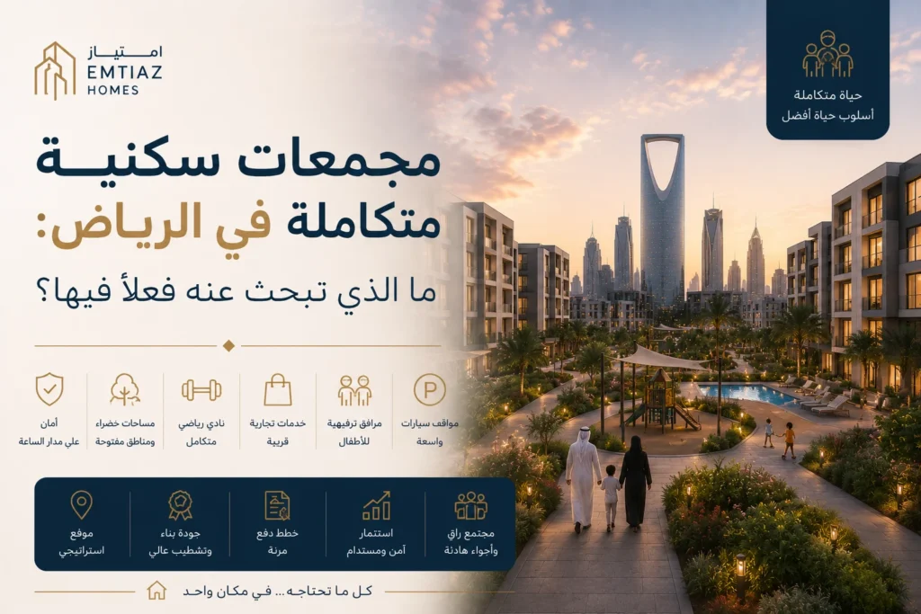 مجمعات سكنية متكاملة في الرياض: ما الذي تبحث عنه فعلاً فيها؟